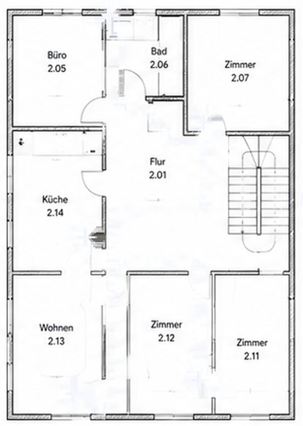 Floor plan with the walkthrough route